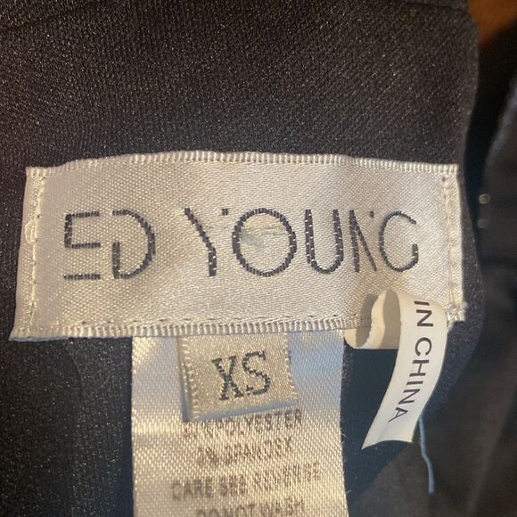 Ed Young Sparkly Formal Party Dress Homecoming Size XS silver and blue - Picture 9 of 11